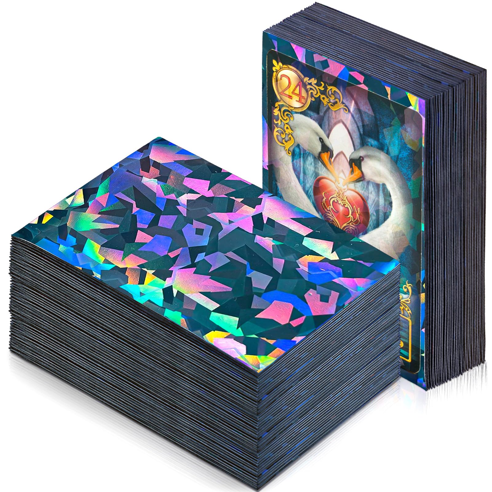 Amazon.com: Sayglossy 200 Pcs Holographic Card Sleeves Laser