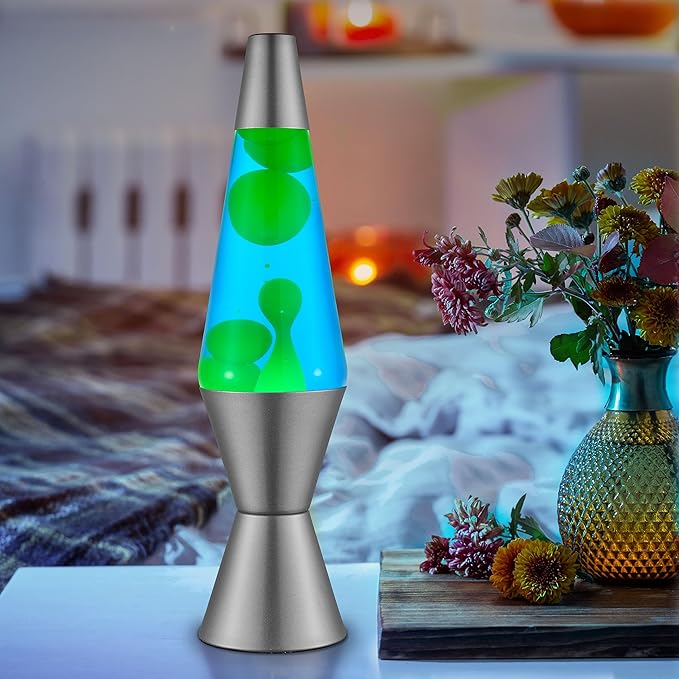 Lava Lava® Lamp - 14.5" Deep Ocean - The Original Motion Light - Yellow/Green Wax and Blue Liquid - Item #2634 (Amazon Exclusive) photo 2