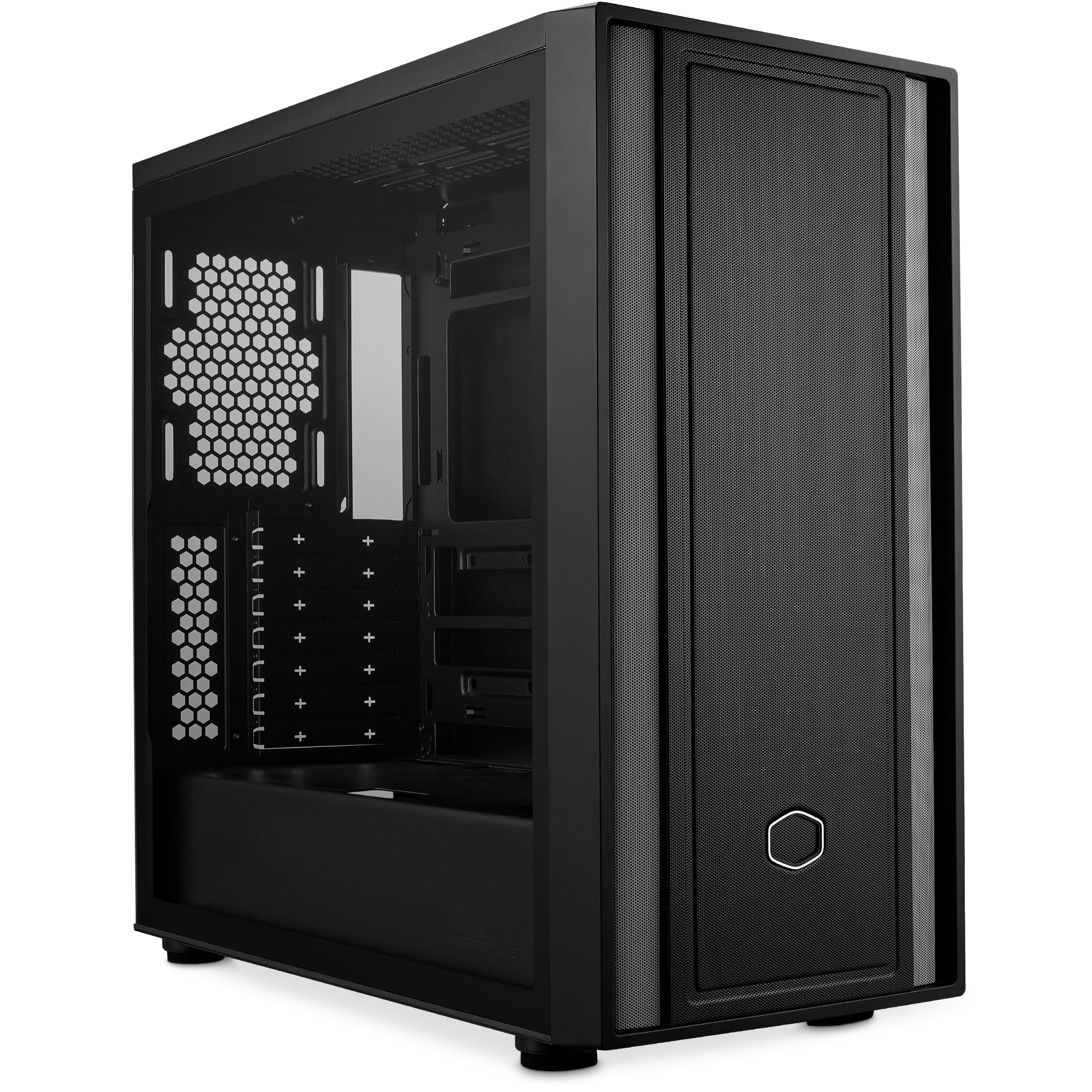 Cooler Master MasterBox 600 Lite E-ATX - Carcasa de Flujo de Aire de Torre Media - Conexión Trasera MB y radiador de 420 mm, soporta hasta 7 Ventiladores de Carcasa, Lado de Vidrio Templado, USB 3.2