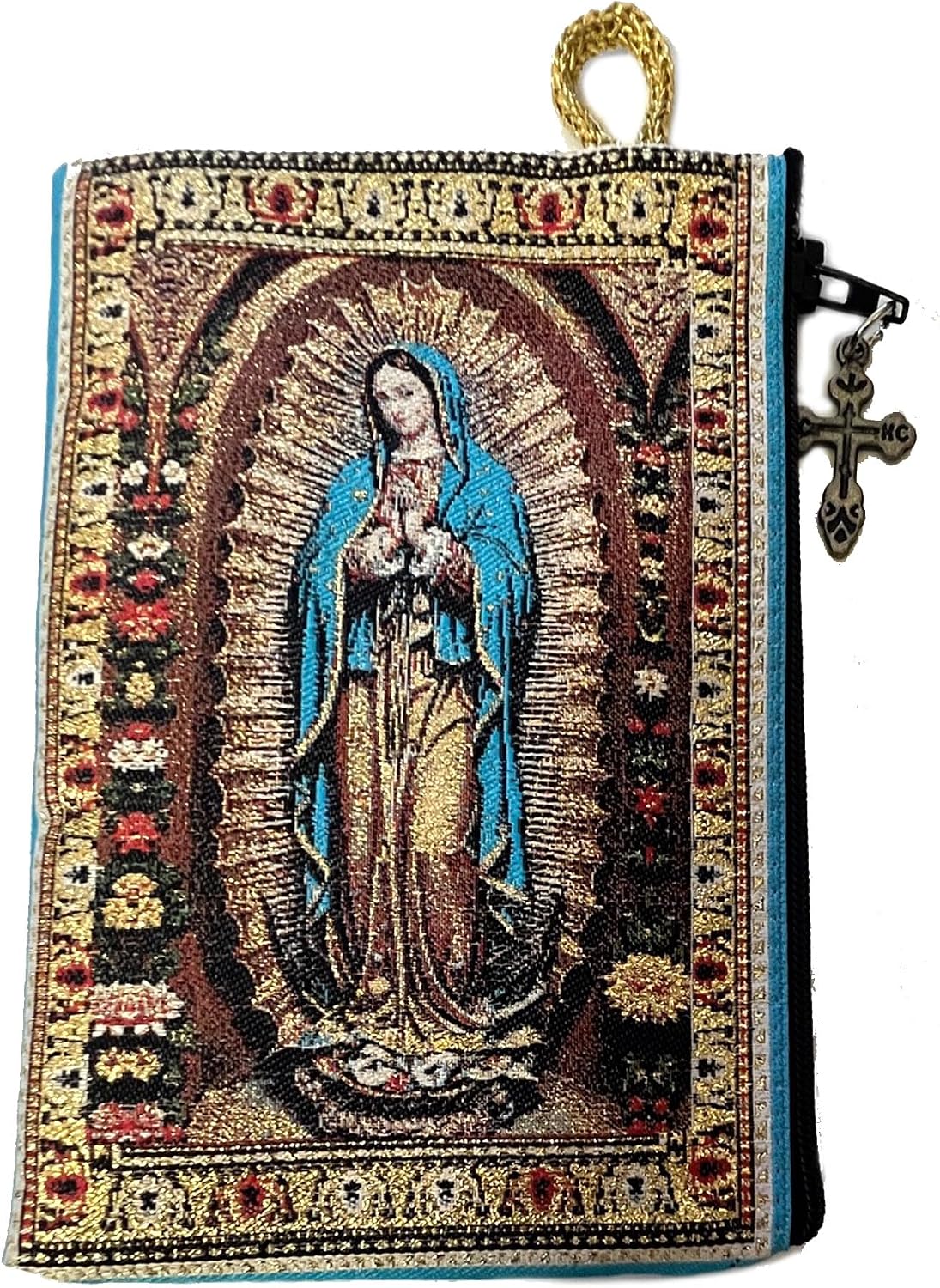 Our Lady of Guadalupe Cross Icon Pouch - Devotional Home Decor Our Lady of Guadalupe Cross Icon Pouch - Devotional Home Decor
