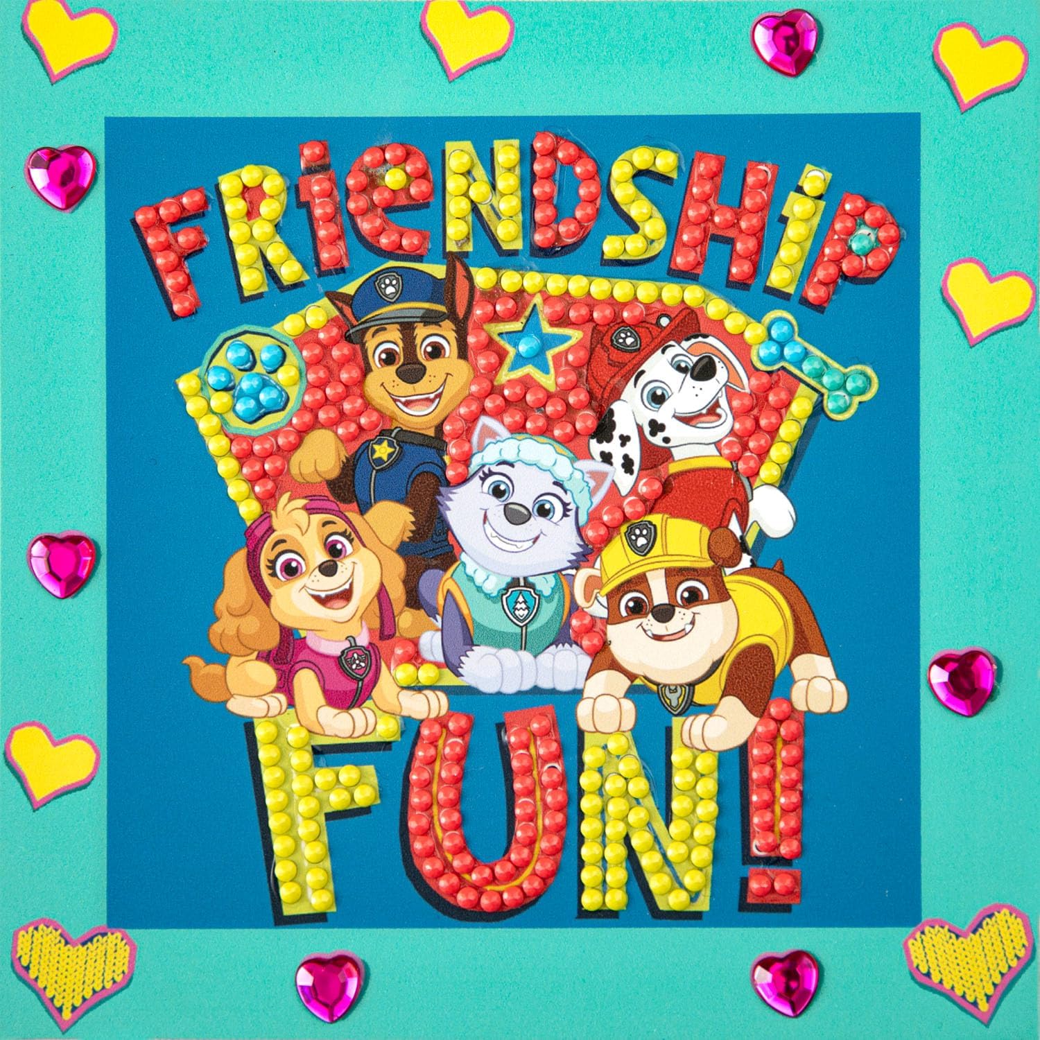 DIAMOND DOTZ Paw Patrol Friendship Fun! Diamond Painting Kits for Kids - Diamond Art Kits a Relaxing Creative Craft Kit with Dotz Gems 5.1"x5.1"