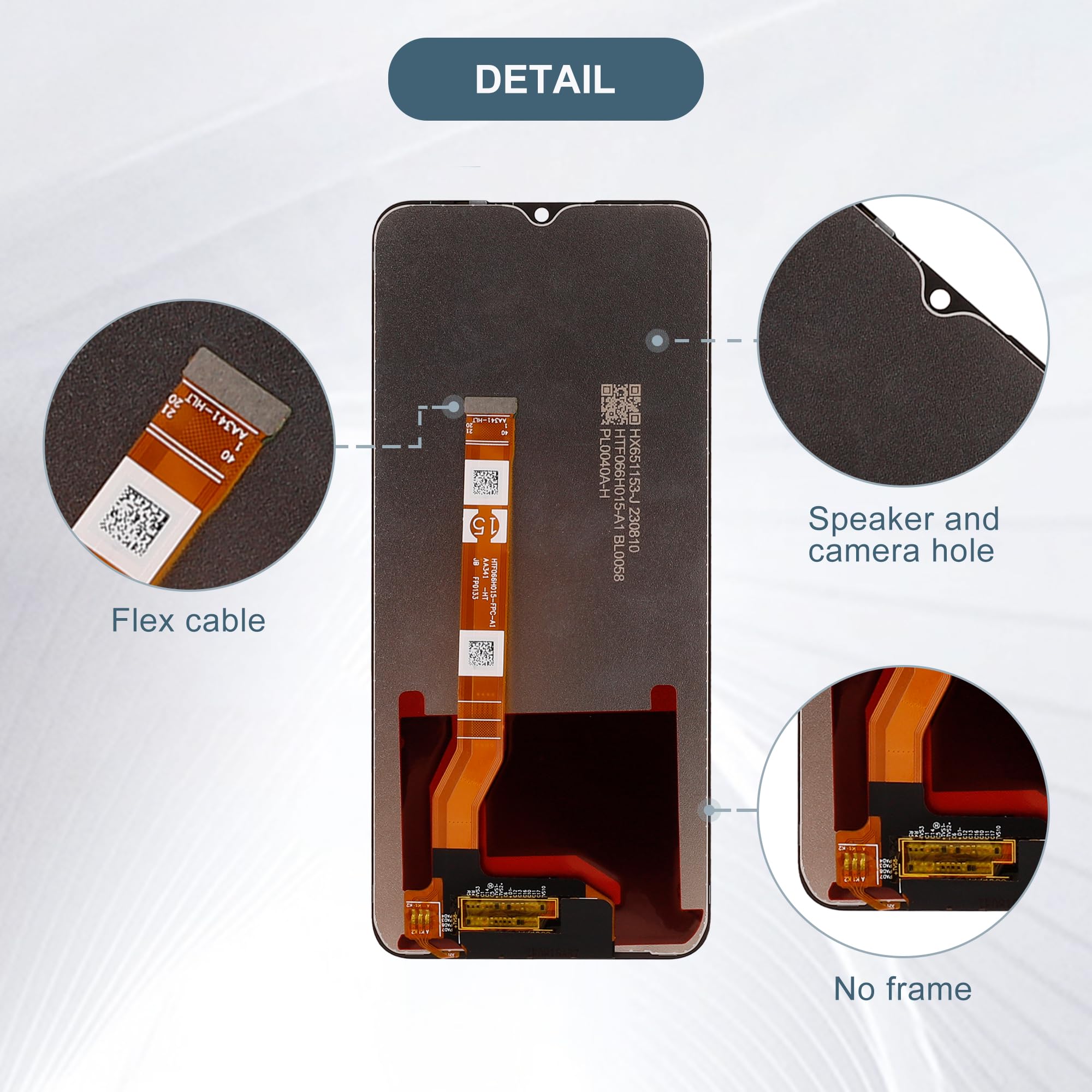 DISPLAY LCD + FRAME ORIGINALE SERVICE OPPO A17 CPH2477 TOUCH SCREEN DISPLAY LCD + FRAME ORIGINALE SERVICE OPPO A17 CPH2477 TOUCH SCREEN