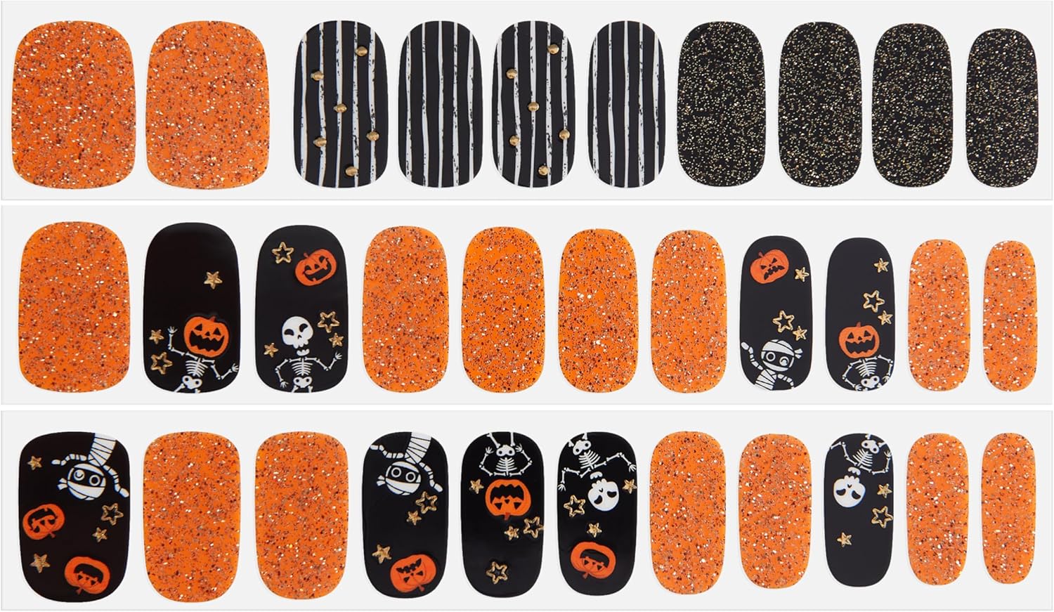 Dashing Diva Gloss Halloween Nail Strips - Bat Magic | UV Free, Long Lasting, Cute Halloween Gel Nail Stickers | Contains 32 Wraps, 1 Prep Pad, 1 File