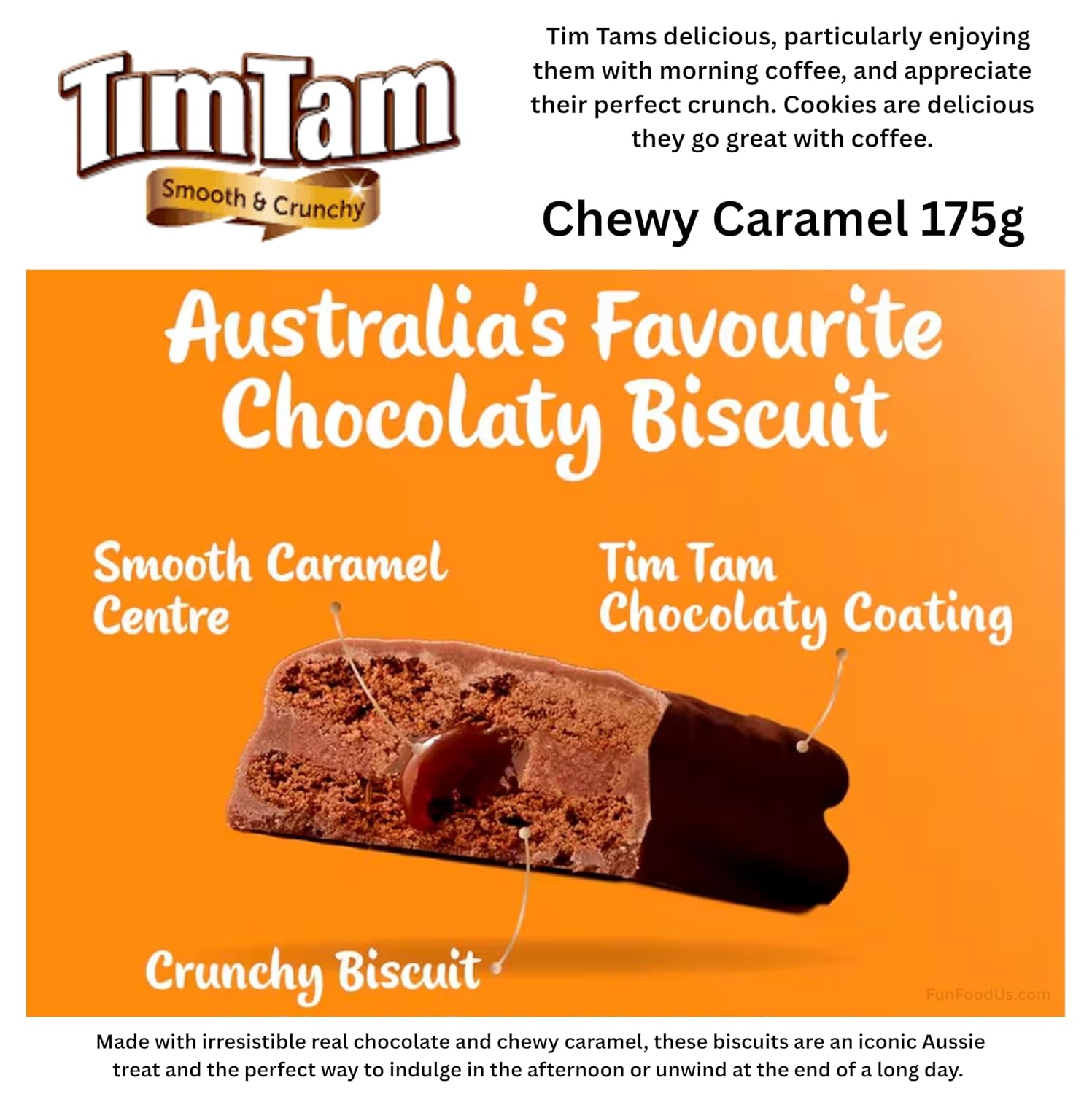Sampler Tim Tam Chocolate Biscuits - Dark Mint, Original, Chewy Caramel, Double Coat, With Love From Australia
