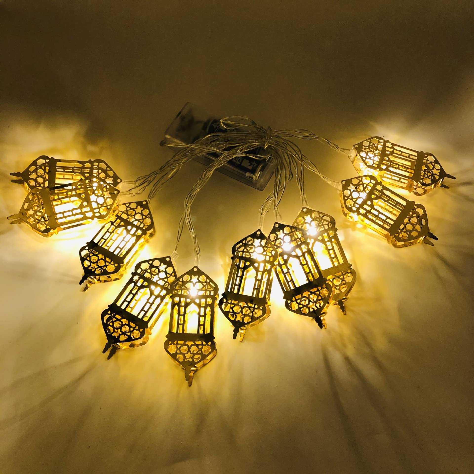 Haoshics I Ramadan Eid Led Light String, Eid Lanterns Fairy Lights Decoration, Muslim Style Fairy Lights For Festival Party Bistro Home Decoration (I)