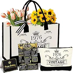 Presente de aniversário para mulheres sacola de lona personalizada 50 60 70 anos presentes para mulheres