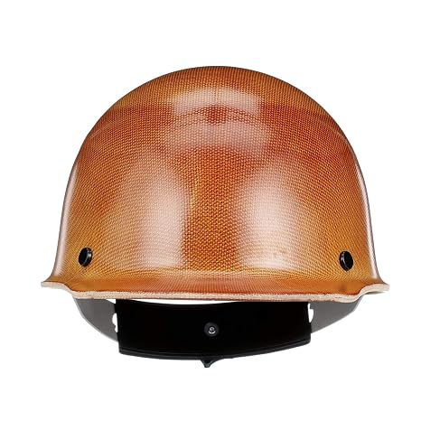 MSA 816651 Skullgard Cap Style Safety Hard Hat with Swing Ratchet Suspension | Non-slotted Cap, Made of Phenolic Resin, Radiant Heat Loads up to 350F - Standard Size in Tan