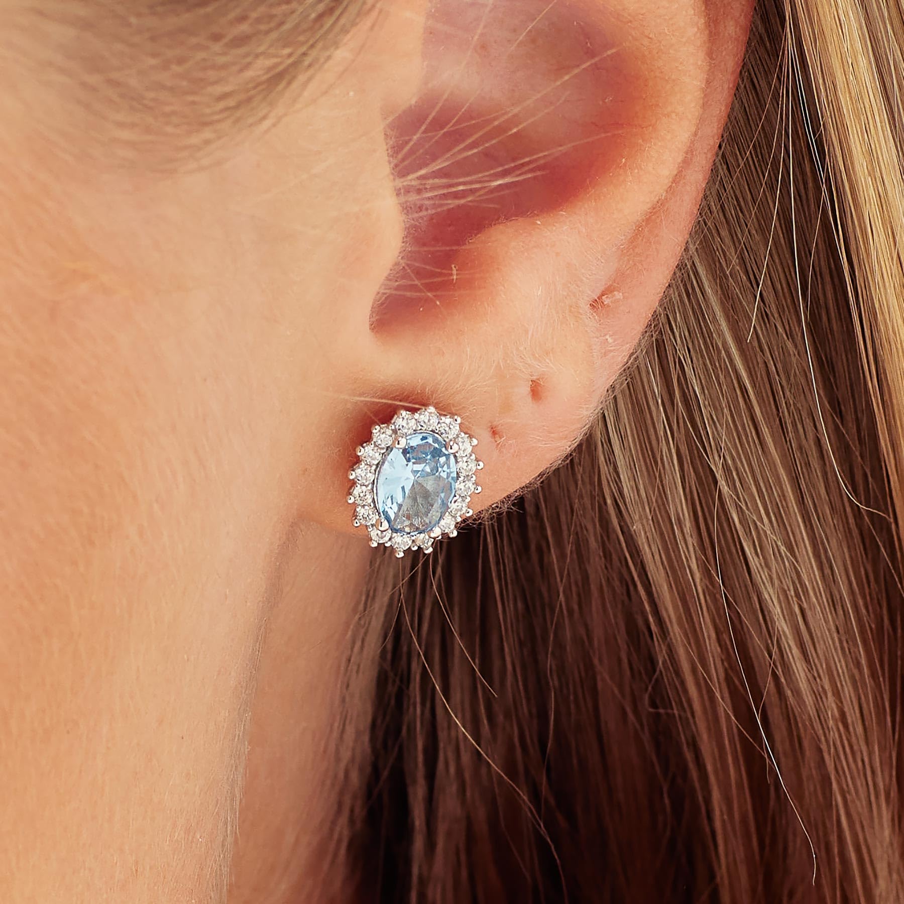 Brosway Orecchini Donna a Lobo in Argento | Orecchini A Lobo Con Cloud Light Blue | Collezione FANCY - FCL17