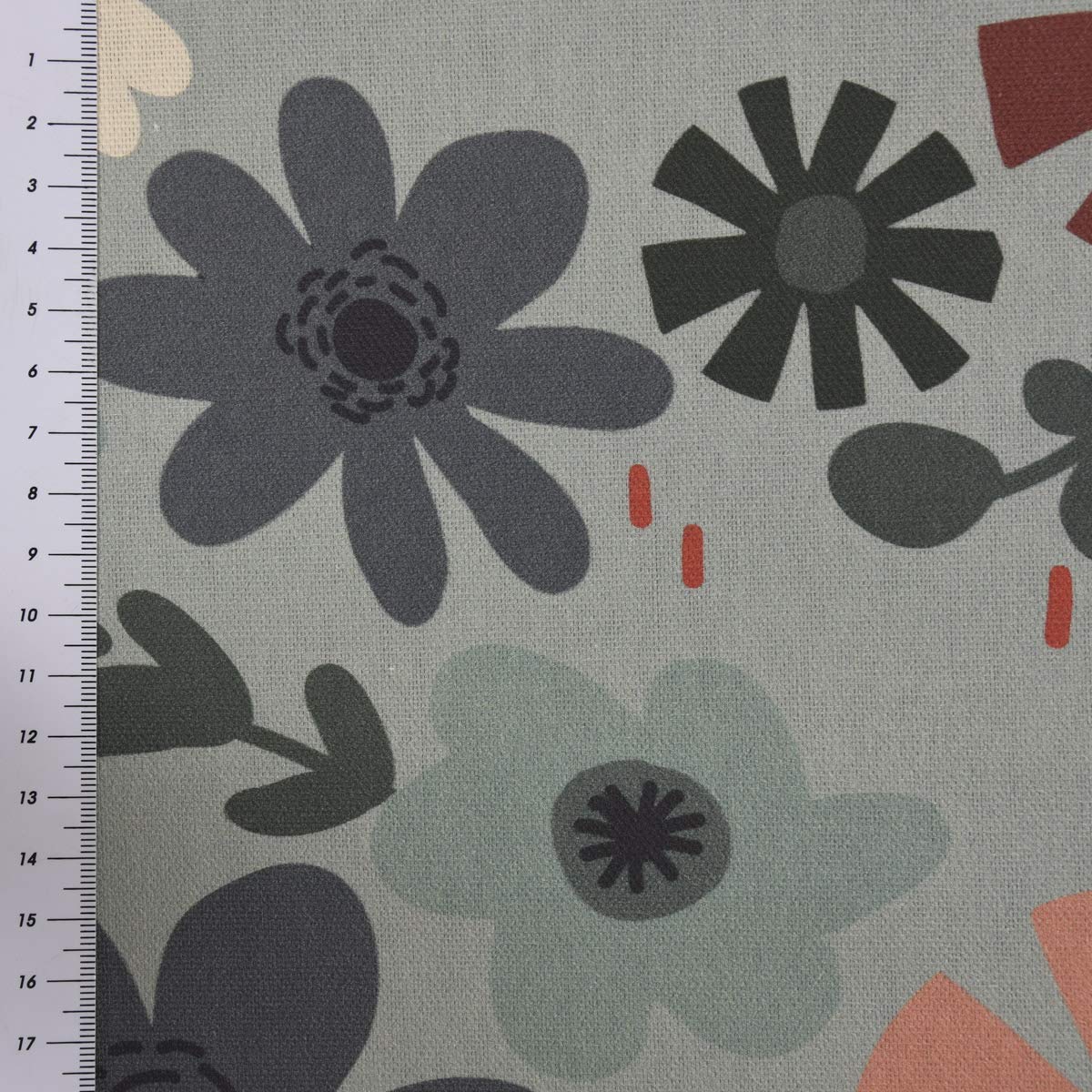 Bellissimi paraspifferi a mezzaluna con fiori e menta, diverse misure, lunghezza a scelta: 80 cm