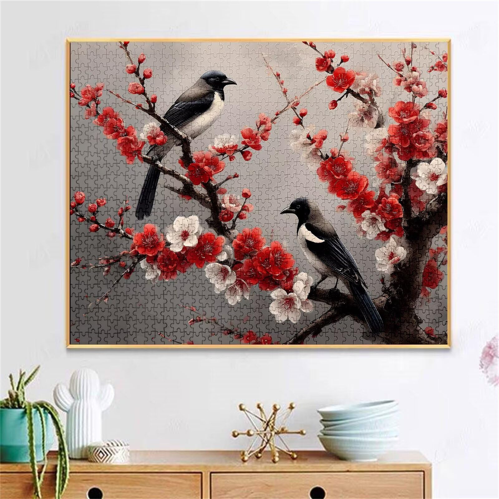 Puzzle 3000 Pezzi, Puzzle Plum Bossom Jigsaw Adulti Classici legno Gioco, Uccello Jigsaw Giochi Rilassamento e Intelligence, Idea Regalo per Lei o Lui, Consigliato a Partire dai 14 Anni 122x81cm g-325