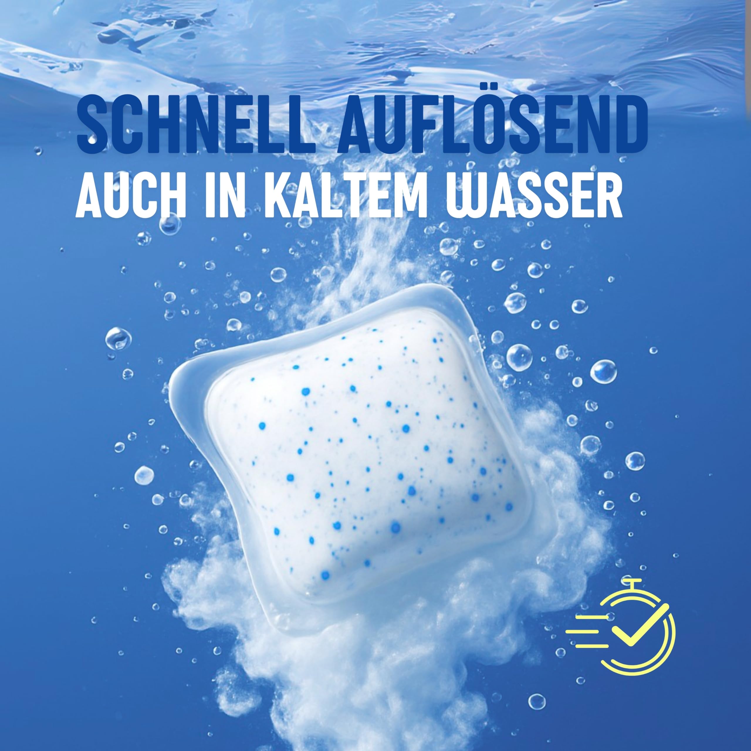 Cleanerist | All-in-1 Waschmittel Pods Caps – 100 Universal-Tabs (2kg) Pulver gefüllt, schnell löslich, für Weiß- Bunt- Kochwäsche – Frischer Duft – Made in Germany