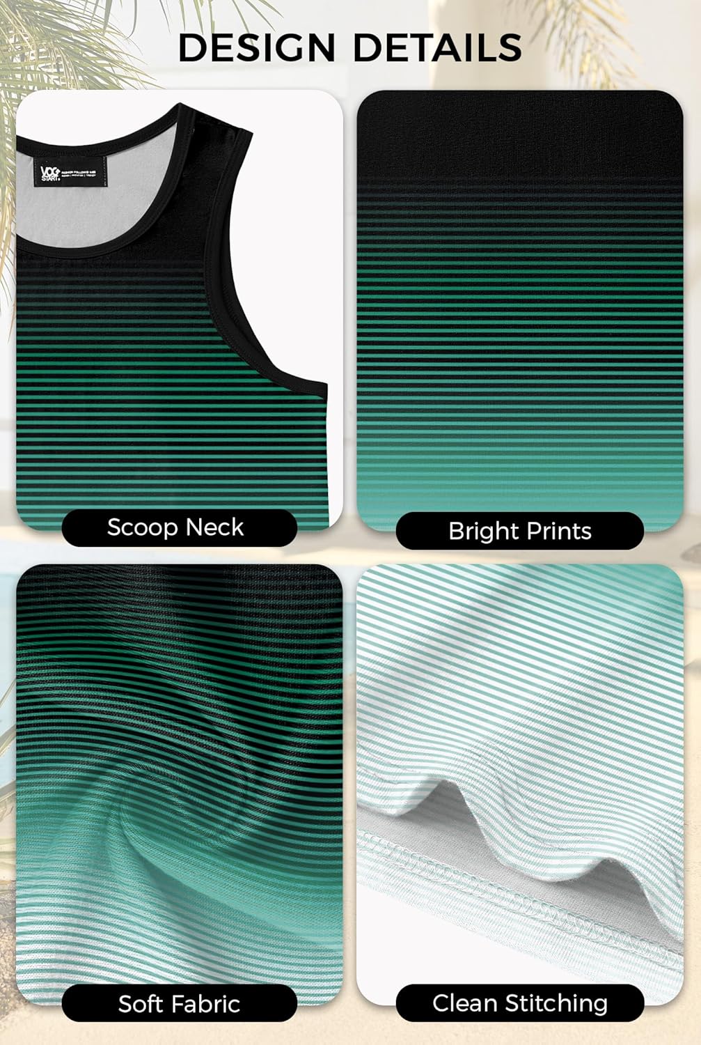 Mens Hawaiian Beach Tank Tops Summer Vacation Muscle Top Graphic Sleeveless Shirts (S-3XL) - Image 6