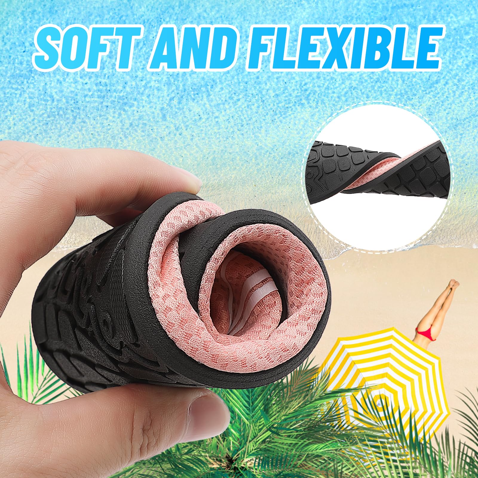 Uomo Donna Scarpe da Scoglio Water Shoes Scarpette per Scogli Scarpe Mare Antiscivolo Scarpe Spiaggia Traspirante Scarpe Acquatiche per Sport Acquatici Parco Acquatico.Gr.34-47 EU