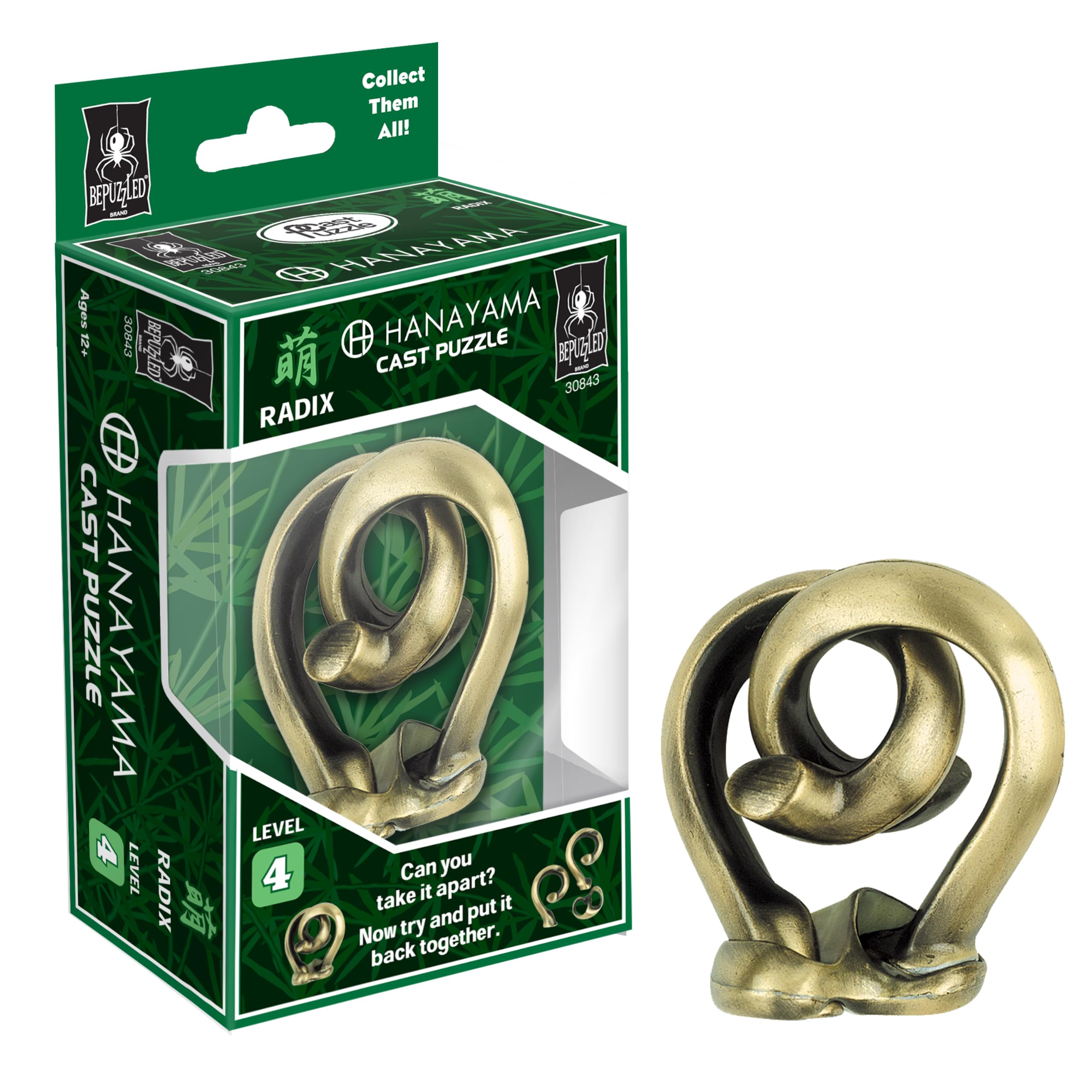 Amazon.com: BePuzzled, Radix Hanayama Cast Metal Brainteaser