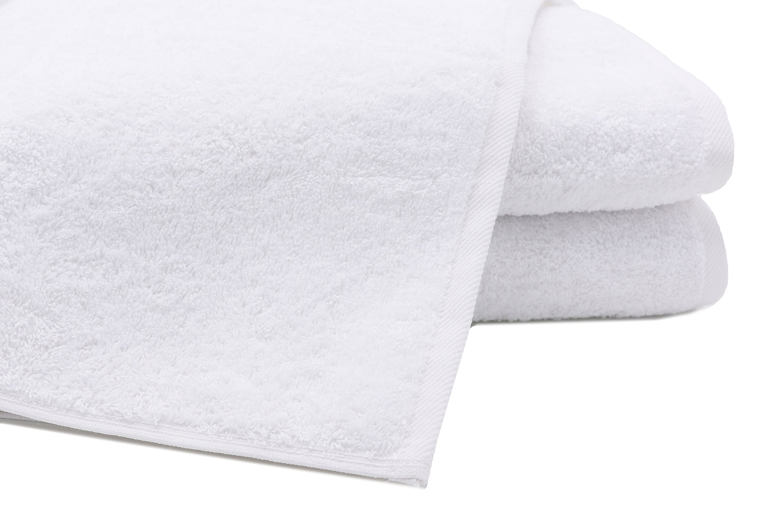 ZOLLNER Set de 6 Serviettes, 50x70 cm, Coton, 650g/m², Blanc