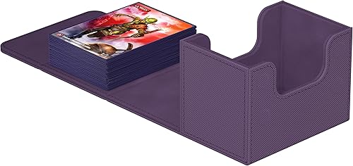Miniatura 2 de Ultimate Guard Sidewinder 80+, caja de cubierta para 80 tarjetas TCG de doble manga, morado, cierre magnético y forro interior de microfibra para un
