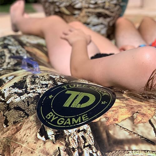 Miniatura 5 de GAME 56794-BB - Pato remolcable Tuff de 6 pies de ancho, soporta hasta 400 libras inflable de primera calidad, gigante, musgo Oa