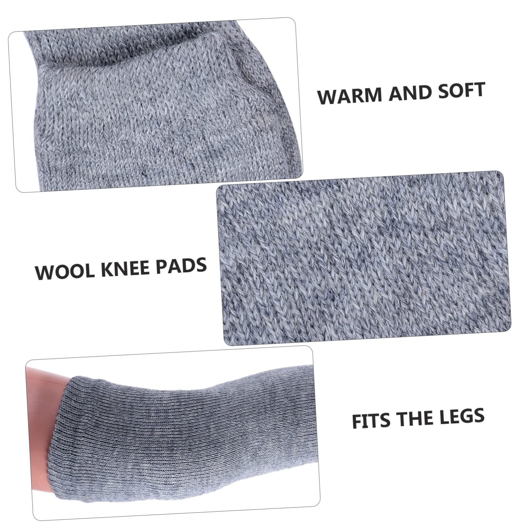 COLLBATH 1pair Woolen Knee Brace Sleeve for Warm Compression Pads for Climbing Hiking and Joint Lightweight Insulated Design Accessories