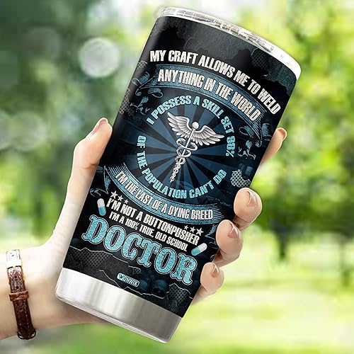 Miniatura 3 de Regalos personalizados para hombres, taza de café aislada de acero inoxidable de 20 onzas, taza de viaje, regalo de agradecimiento para médicos,