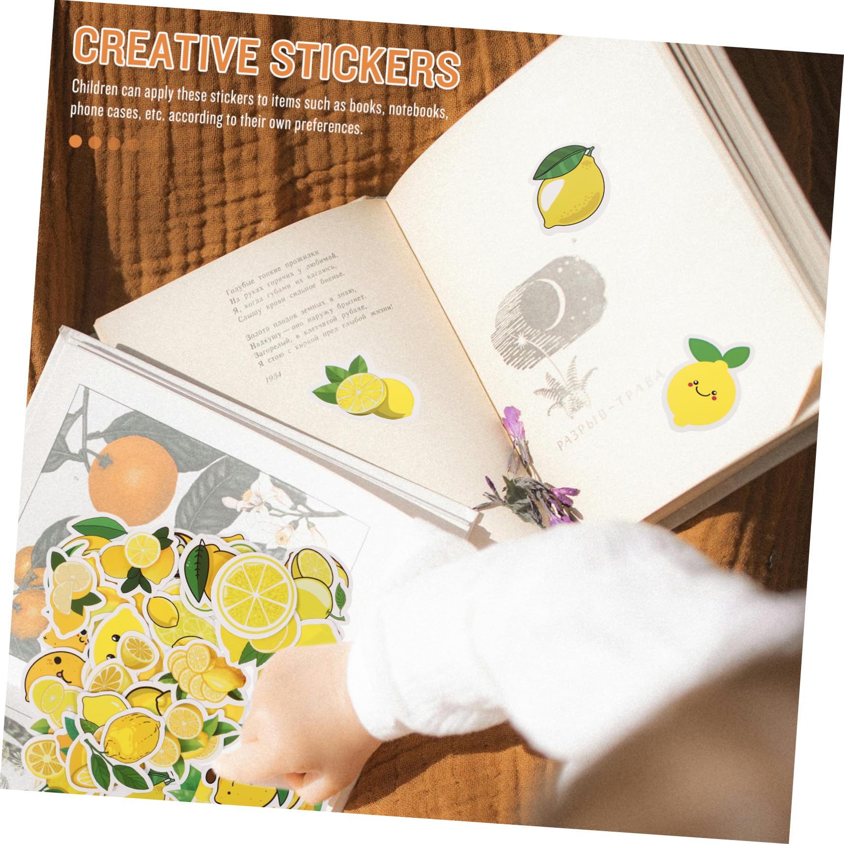 POPETPOP 50piezas Pegatinas De Limón Creativas Pegatinas Adhesivas Para Laptop Maletas Decoración Infantil Diy