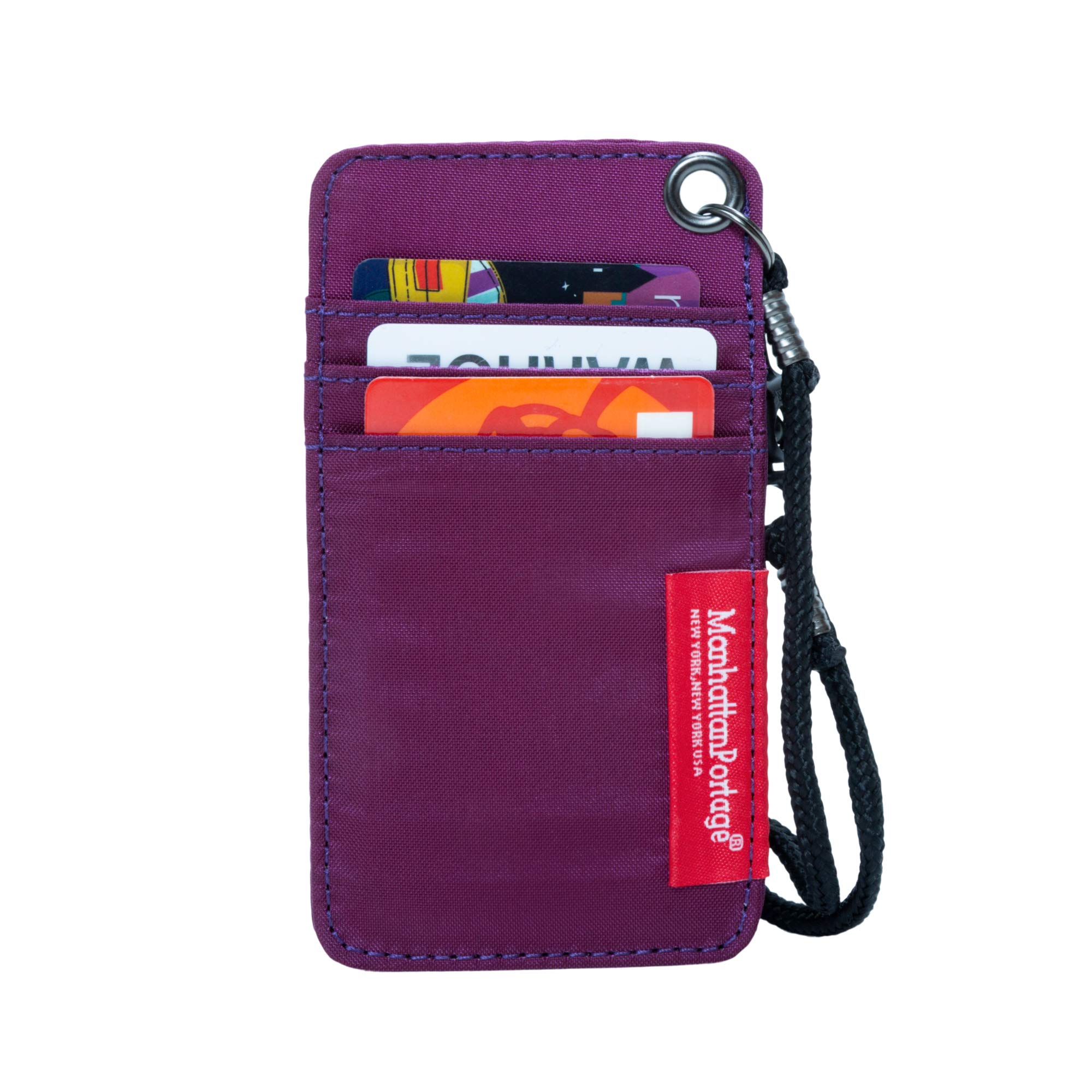 Manhattan Portage City Tech Id Case ( Purple, One Size, Water Resistant, ID Compartment, Clear, Credit Cards, MetroCard, Business Cards, Loop, 210D, Traveler )