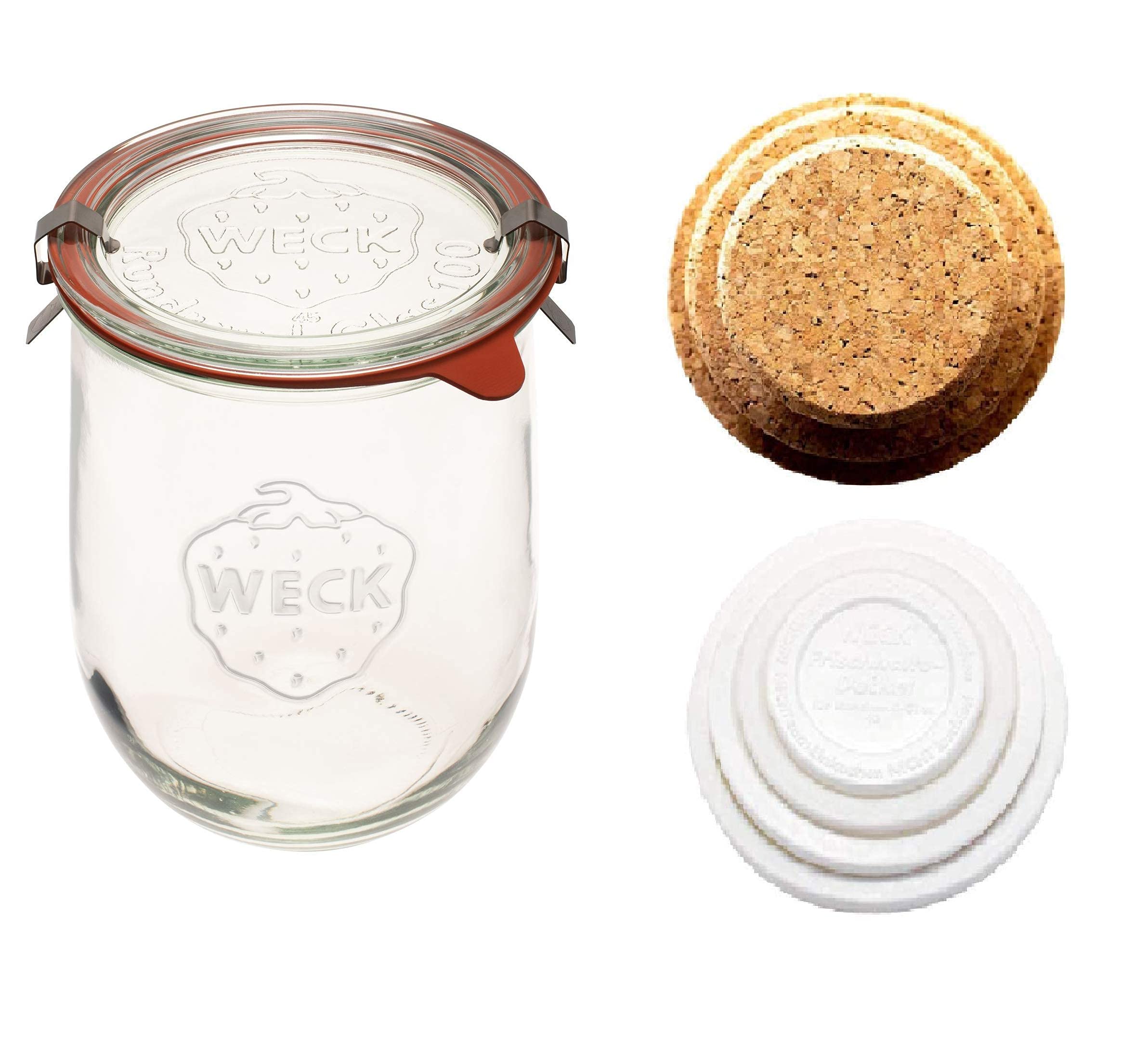 Amazon.com: WECK - 745 Weck Tulip Jar 1 Liter - Sour Dough Starter