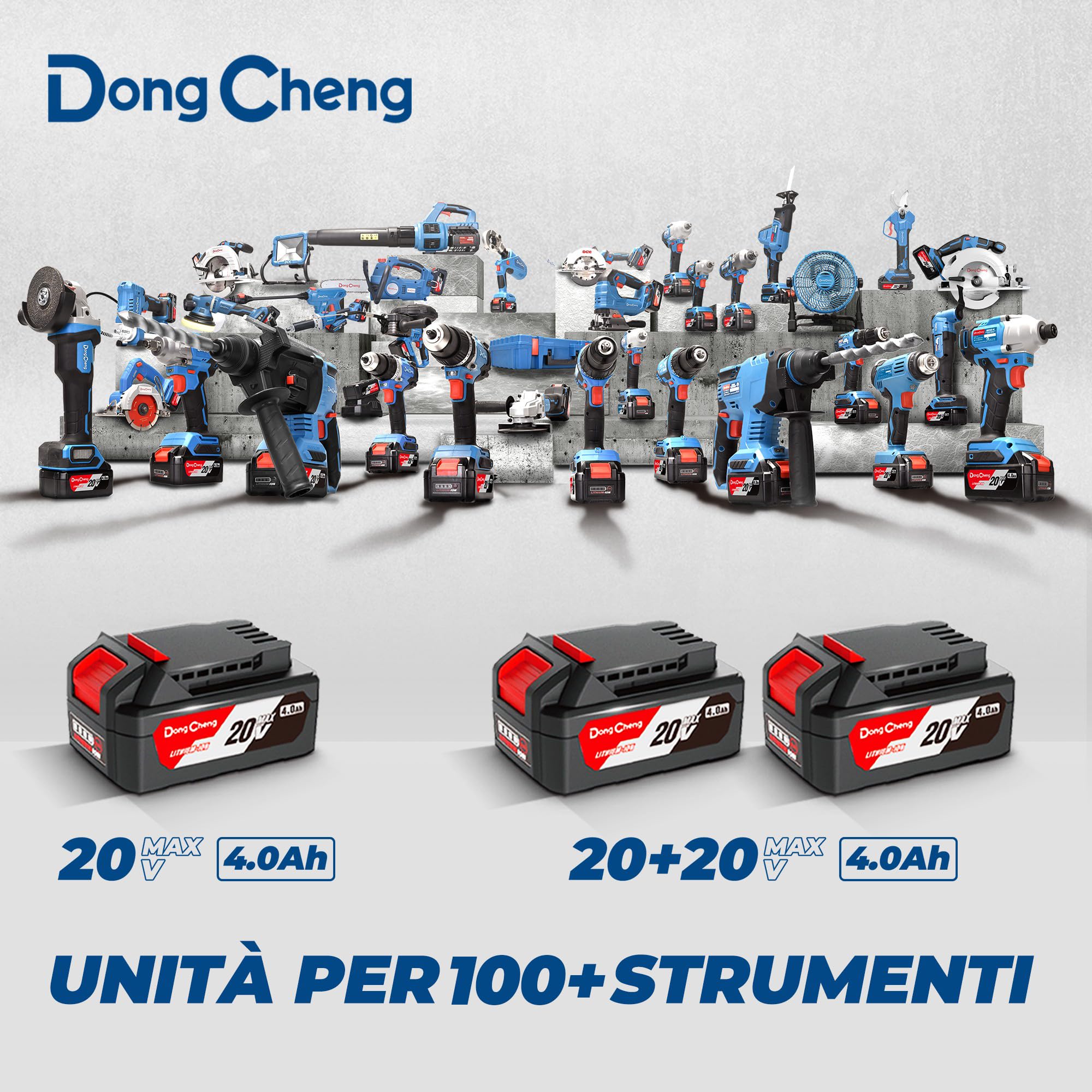 DongCheng Motosega a batteria 20V, brushless, 12 m/s, lama OREGON 30cm, 2x4,0Ah. Tendicatena senza attrezzi, lubrificazione automatica, 2kg (senza batteria), Giardino, legna, potatura