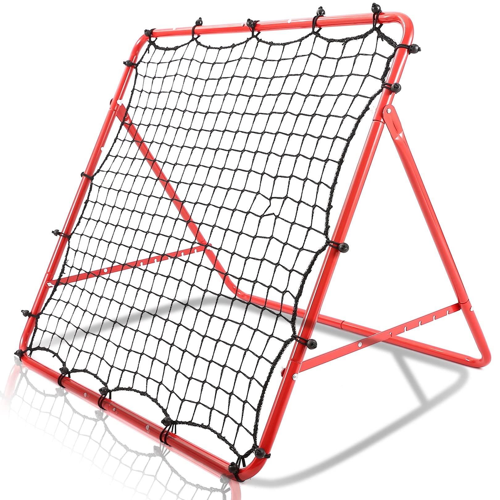 Rebounder Football Net,Red Soccer Football Kickback Aid Target Practice  Rebound Board Portable Football Goals Training Equipment For Kids Toddler
