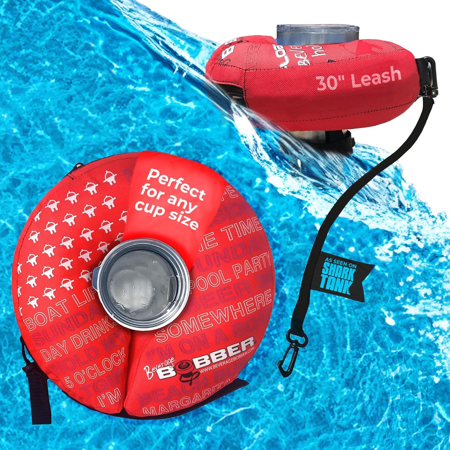 Human Bobber Inflatable Floating Drink Holder for Pool - Drink Float bar floaties for Adults to Hold Beer Can, Cup or Wine Bottle in Hot Tub, Swimming Pool, Lake or Boat - Palm Large