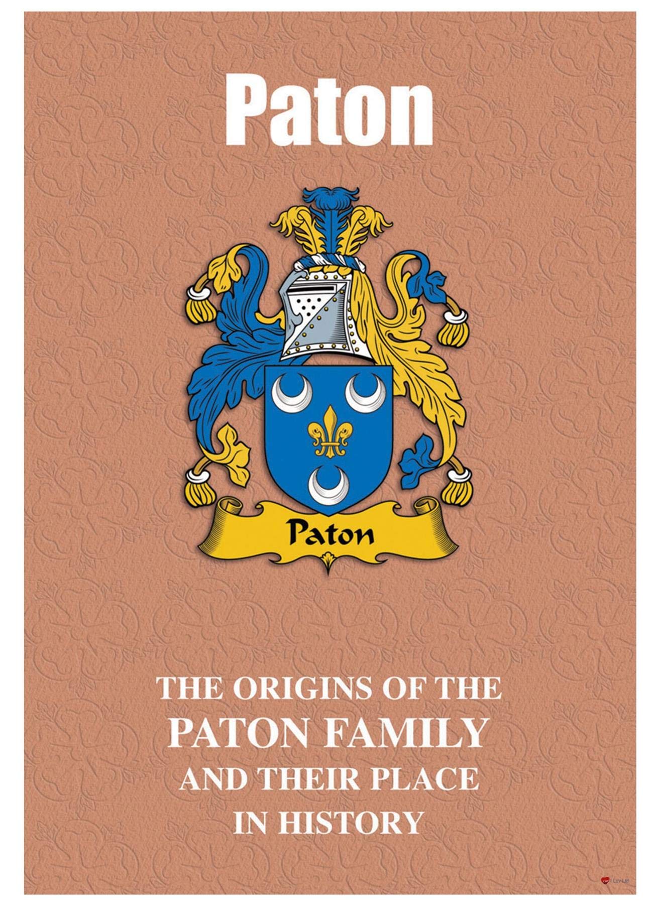 I Luv Ltd Paton English Family Surname History Booklet With Brief Historical Facts