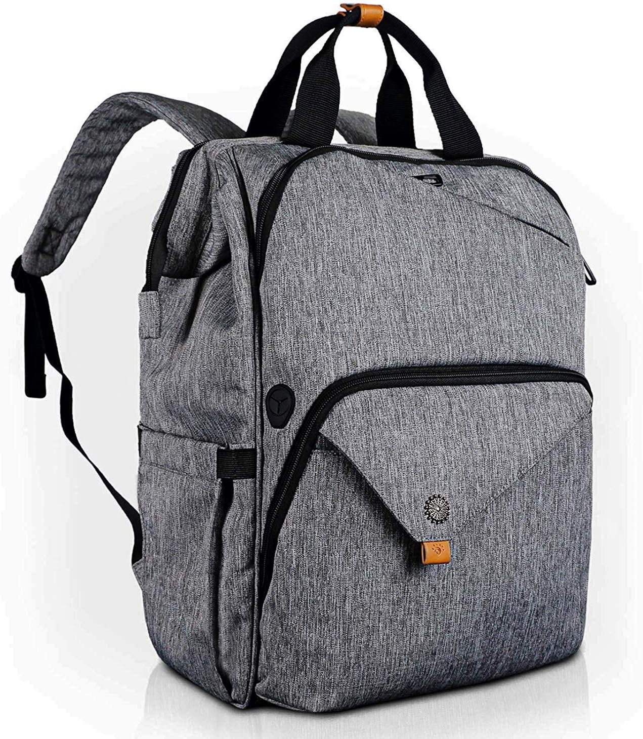 Hap Tim Laptop Backpack 15.6/14/13.3 Inch Laptop Bag Travel Backpack for Women/Men Waterproof School Computer Bag Large Capacity Bookbag for College/Travel/Business (7651EU), Grey, 15.6 inches, Casual