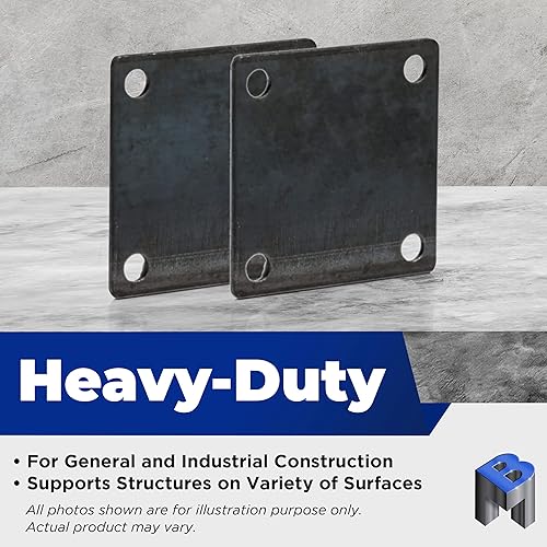 Miniatura 9 de Placa base de acero laminado en caliente A36 8" X 8" - 4 agujeros 58" de diámetro - esquinas redondeadas - 14" de grosor - 4 piezas