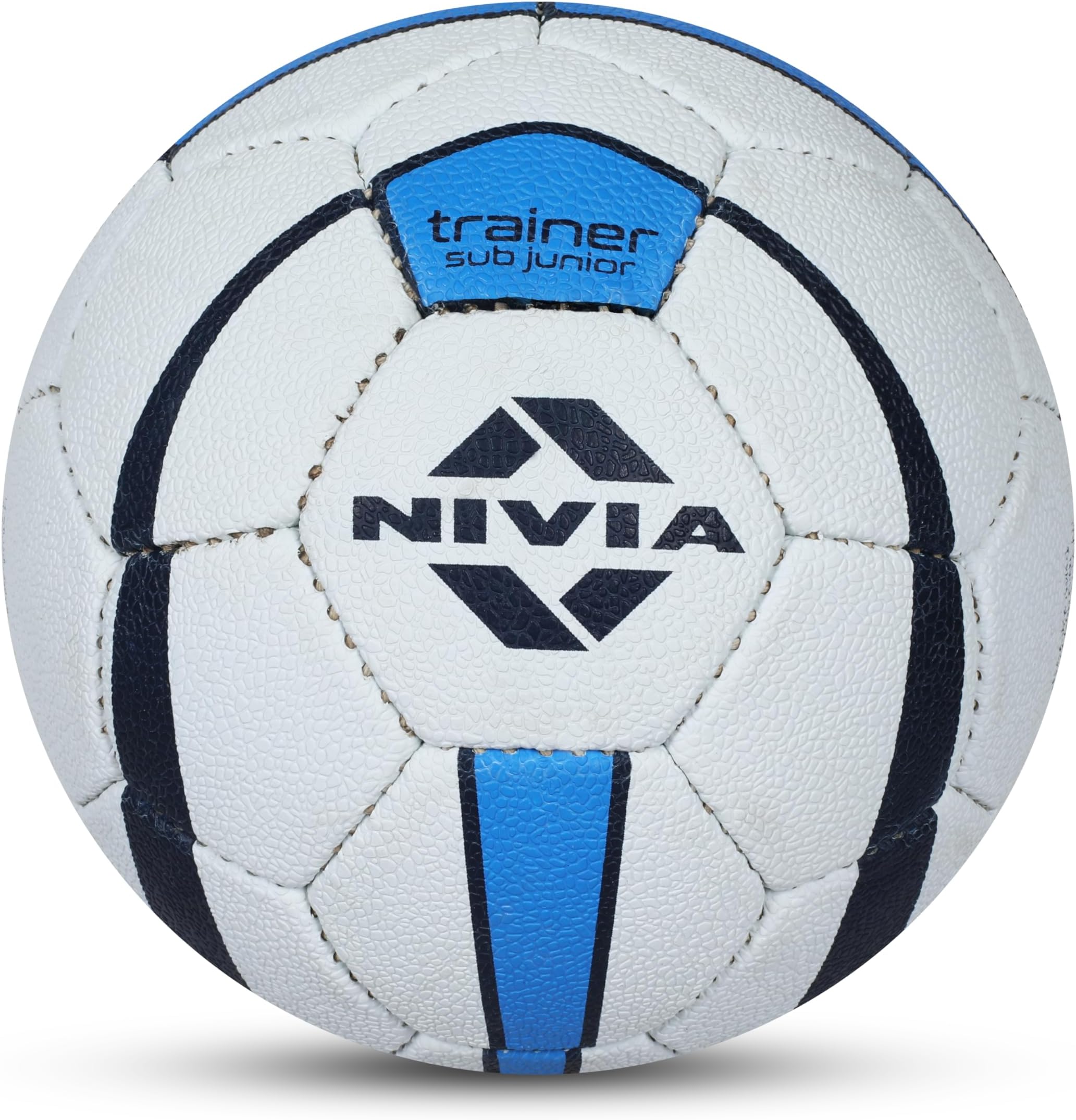 Nivia Trainer SUB-Junior Handball (White/Blue) | Rubber | For Men, Women, Boys and Girls