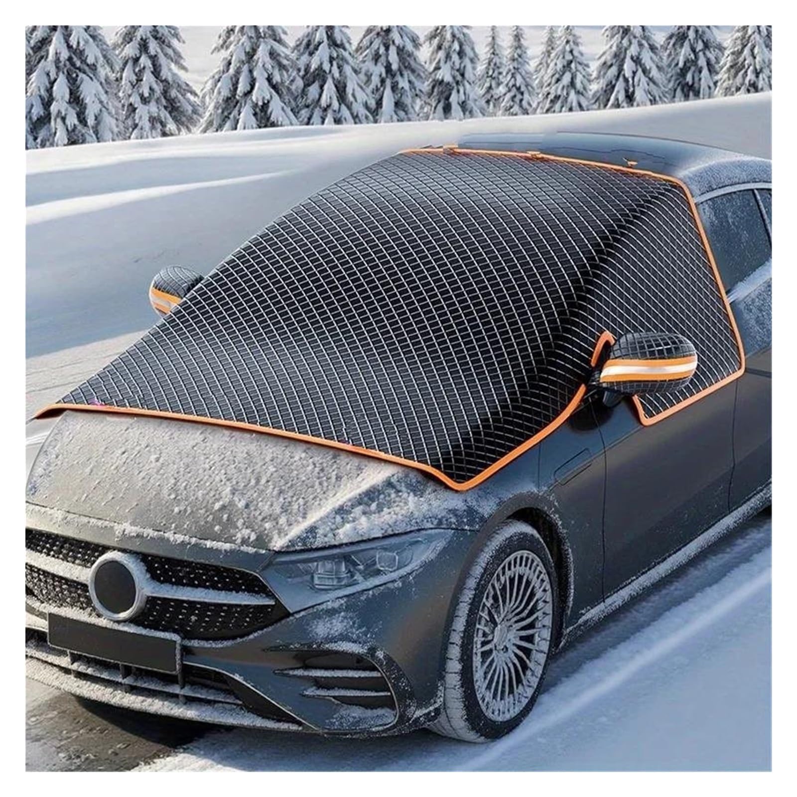 Couverture de neige pour voiture robuste avec bords magnétiques anti-rayures - 6