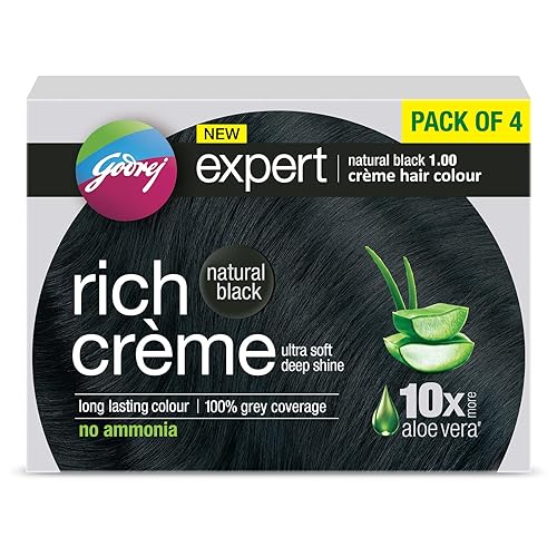 Rich Crème - Sombra de color para el cabello, paquete de 4 unidades (NATURAL BLACK)