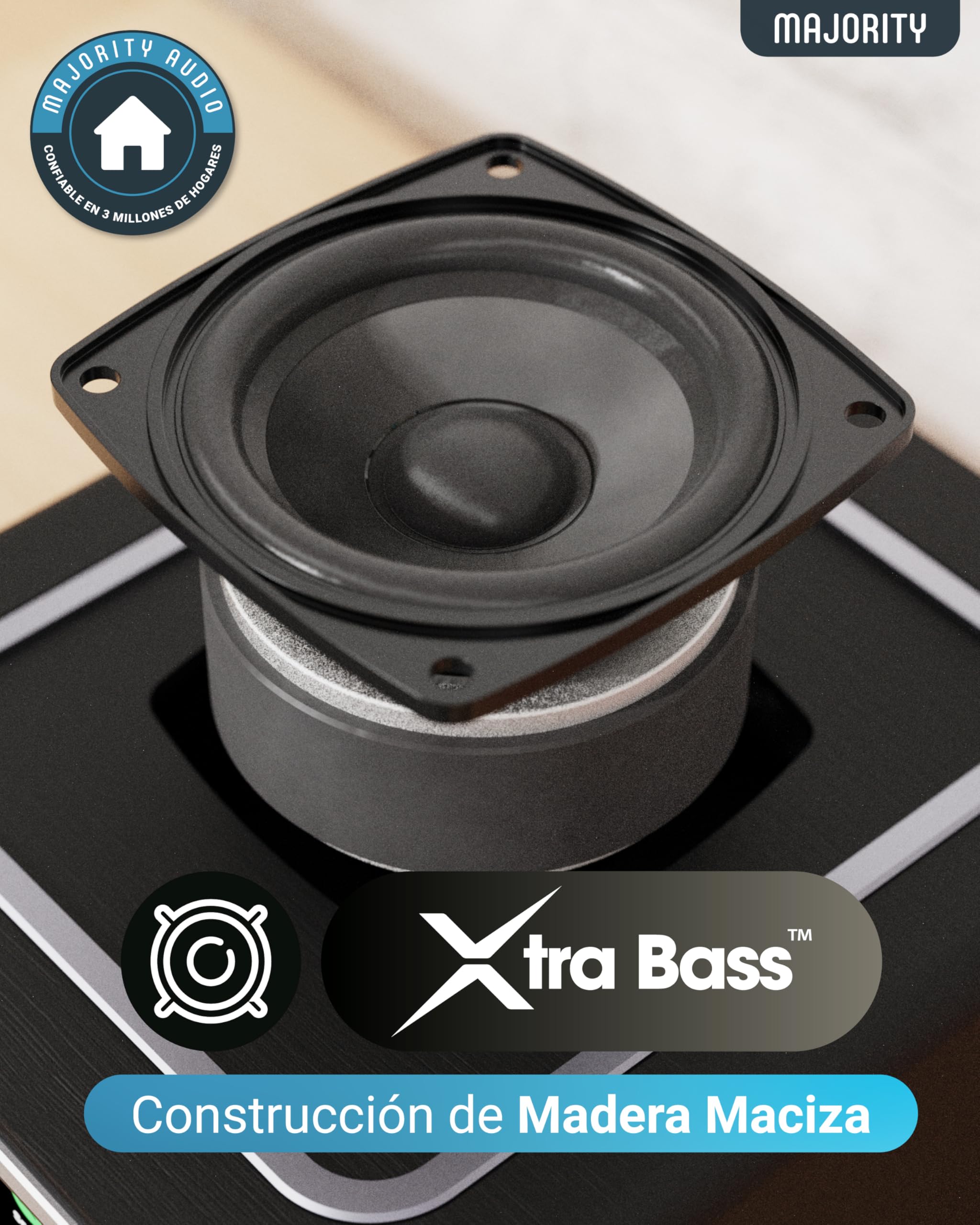 MAJORITY Homerton Radio Internet con Reproductor de CD | Radio WiFi con Dab+, Bluetooth y Despertador | Spotify Connect, Podcasts, FM, 90 Preajustes | EQ Personalizado y Mando a Distancia (Negro)