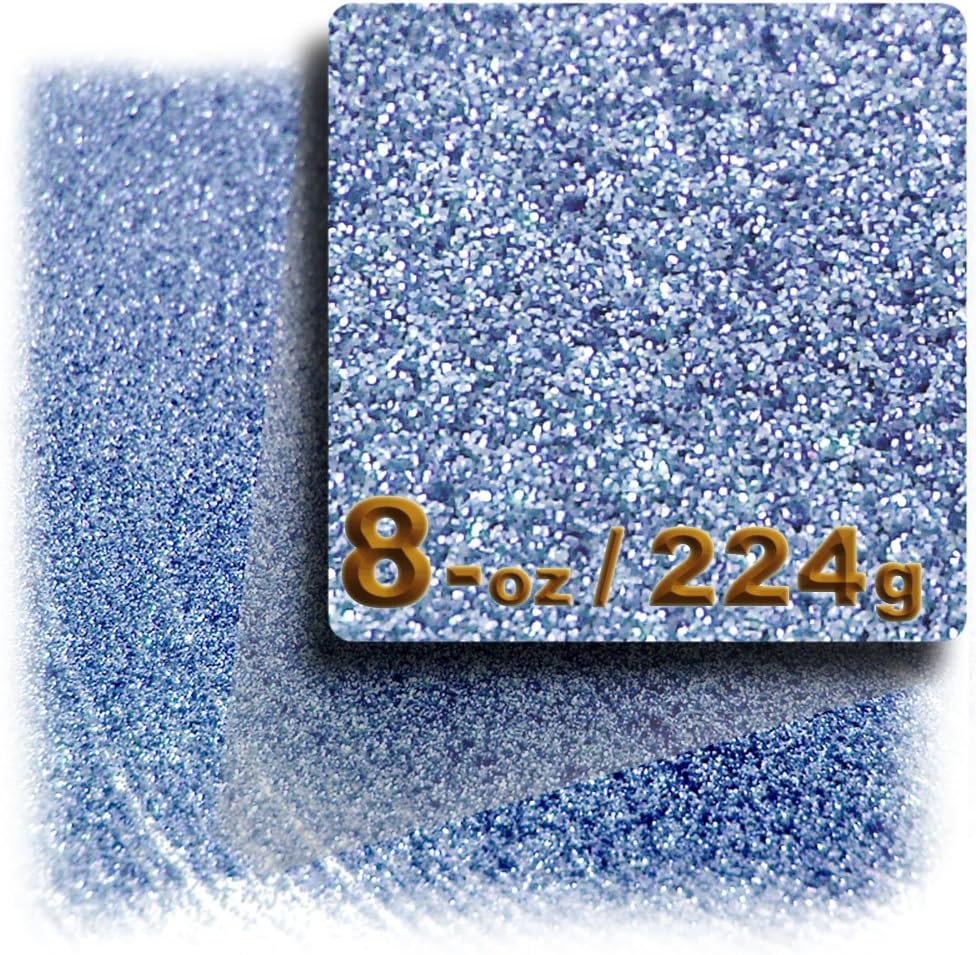 The Crafts Outlet Glitter Powder, 8-OZ/224-g, Fine 0.008in, Light Blue