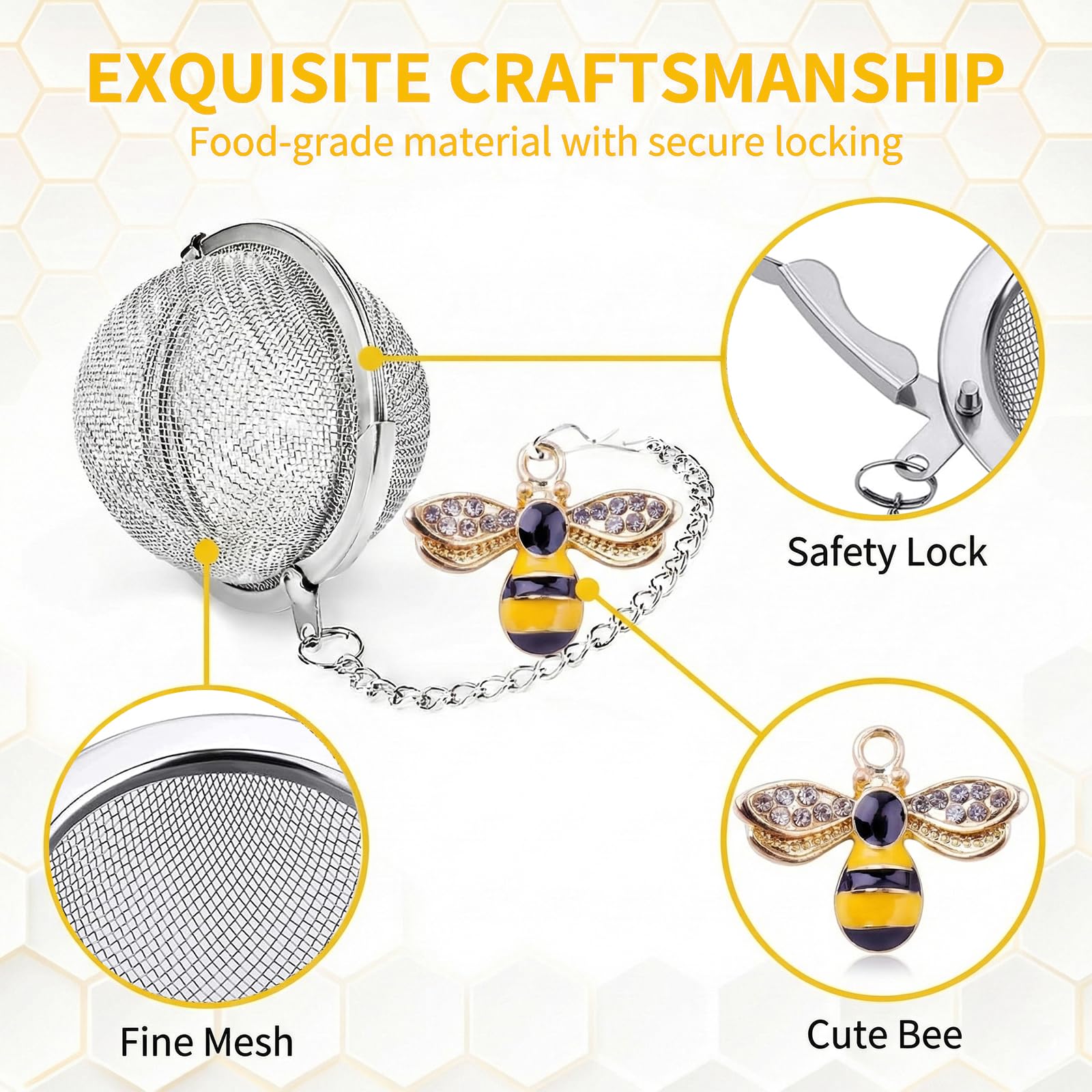 2 Unidades Infusor de Bola de Té, Accesorio Reutilizable