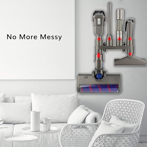 Miniatura 6 de Fullclean Soporte de montaje para Dyson V15 V8 V7 V10 V11 Absolute Animal Trigger Motorhead Accesorios con tornillos de expansión, organizador de
