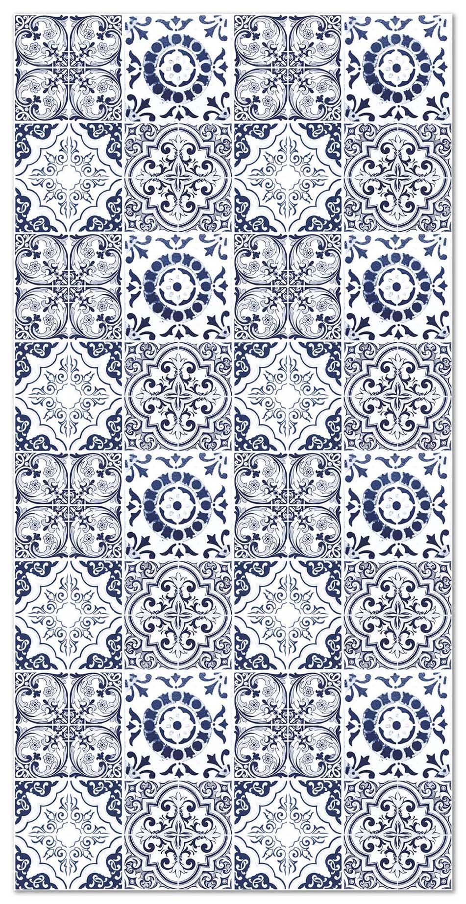 Panorama Alfombra Vinílica - Modelo Hidráulica Granada Azul 60x200 cm - Varios tamaños - Decoración Hogar, Cocina, Salón