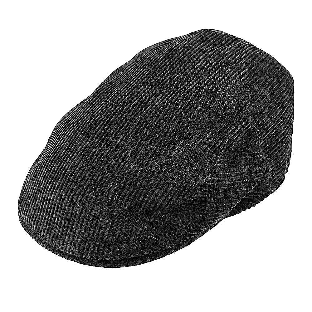 Jaxon & James Corduroy Flat Cap - Black Medium