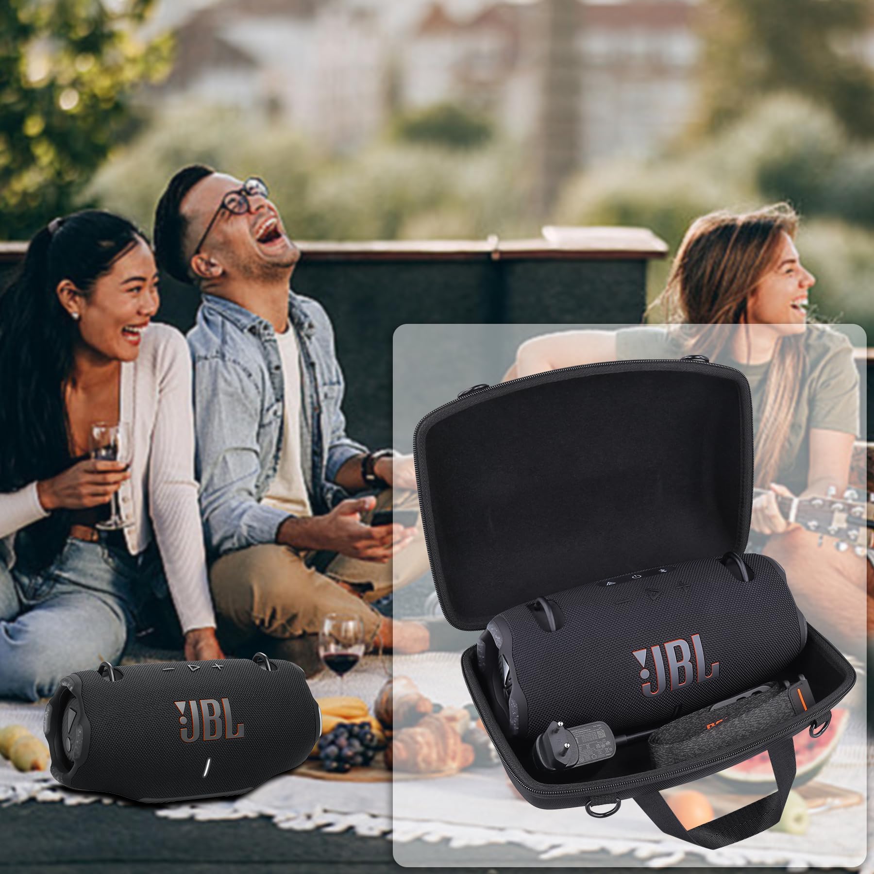 Khanka - Estuche rígido de Viaje de Repuesto para Altavoz Bluetooth portátil JBL Xtreme 4/3, Solo Estuche