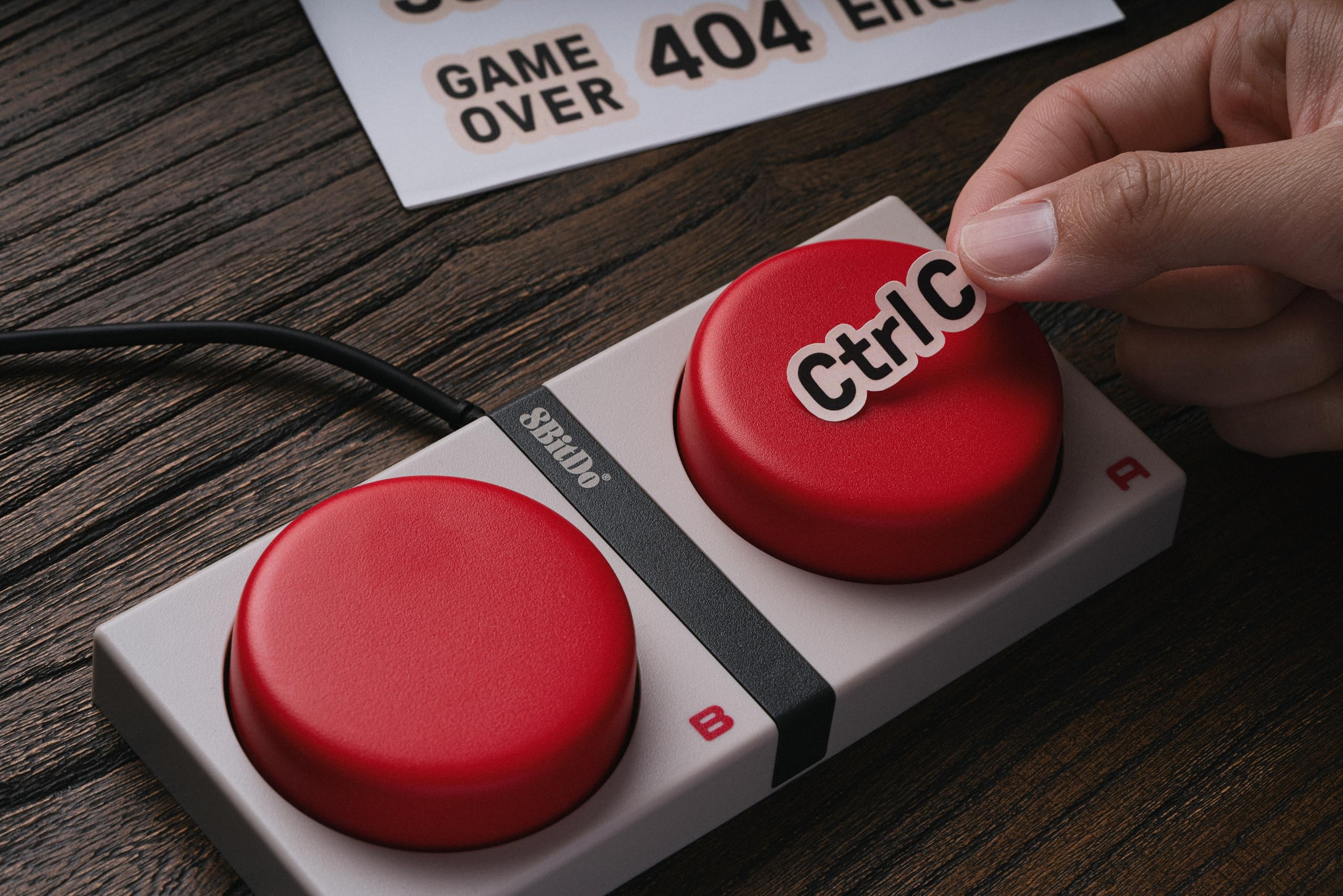 8Bitdo Tastiera meccanica retrò, tastiera da gioco hot switchable Bluetooth/2.4G con 87 tasti, doppio super tasto e super stick per Windows e Android - Layout ISO UK - N Edition