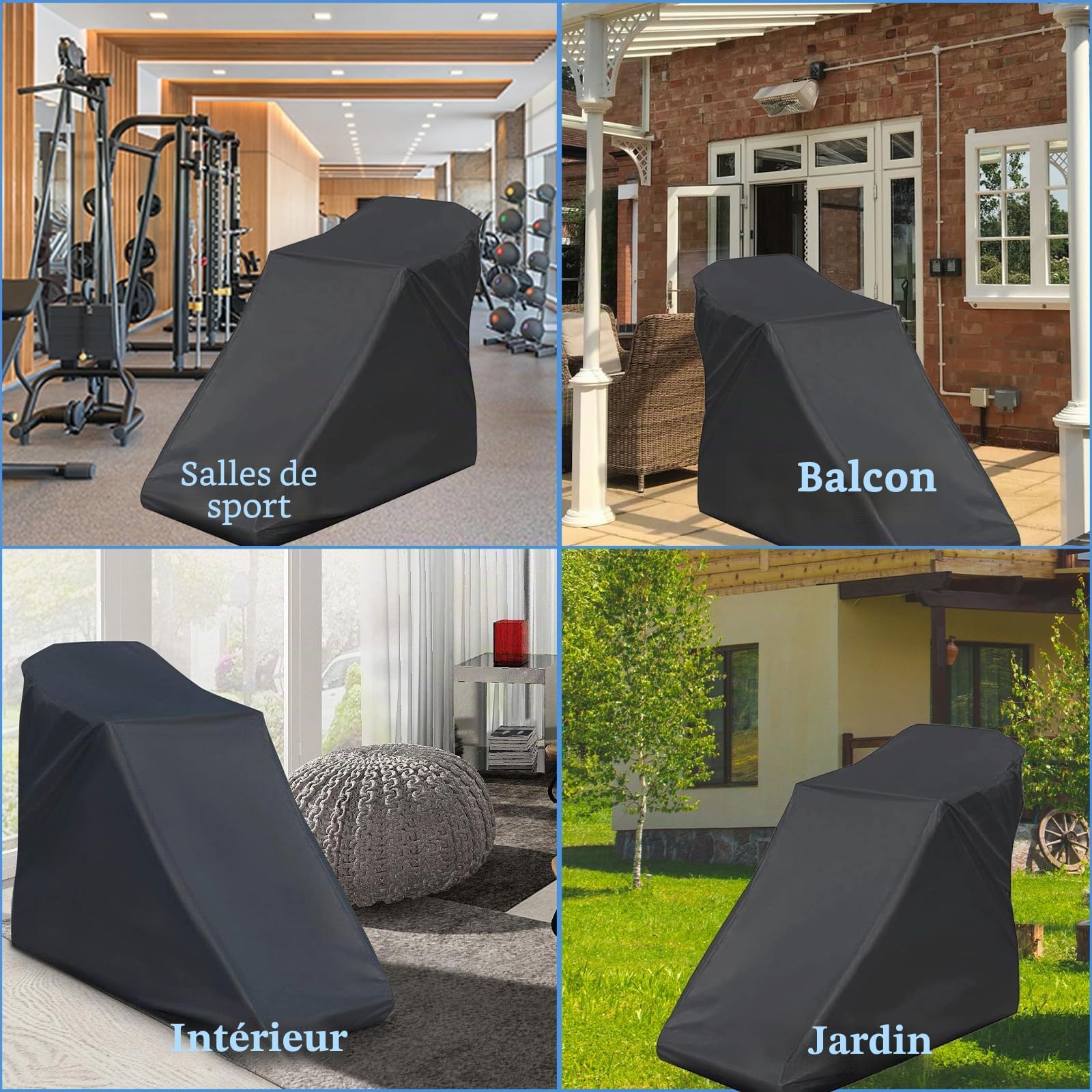 GAESHOW Housse Anti-poussière pour Tapis Roulant, Housse de Protection pour Tapis Roulant Tissu Oxford, Housse de Protection étanche pour Intérieur/Extérieur, Tapis de Course