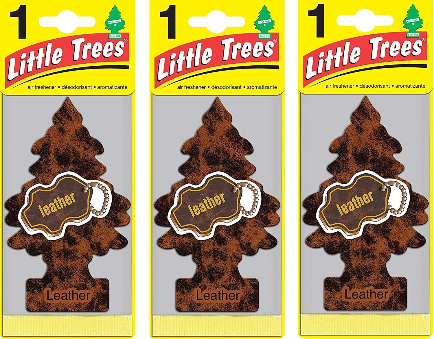 3 Pack Little Tree Car Air Freshener Leather for Home and Air Freshener