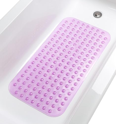Alfombrilla para bañera (largo, extra larga), Vinilo, Púrpura Transparent, M