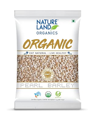 Natureland Organics Pearl Barley 500 Gm (Pack of 5) - Organic Barley