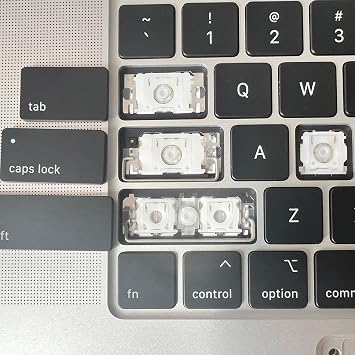 Replacement US Keyboard keycap Keycaps Keys for MacBook Air M2 M3 M4 Retina 13'' A2681 A3113, MacBook Air 15'' M2 M3 M4 A2941 A3114 2022-2025 Year Midnight