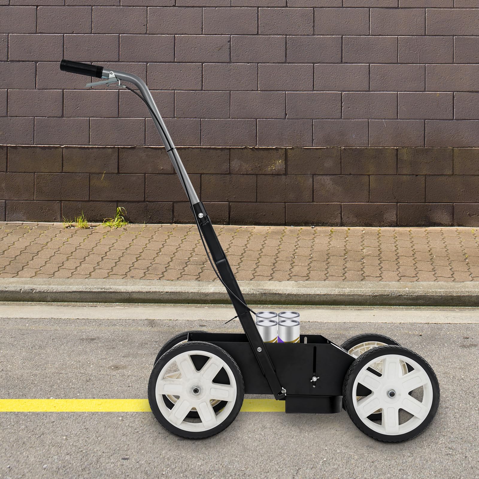 Markiergerät, Klappbar Linien-Markiergerät, Bodenmarkierungsgerät, Markierungswagen, 5-10cm Einstellbare Linienbreite