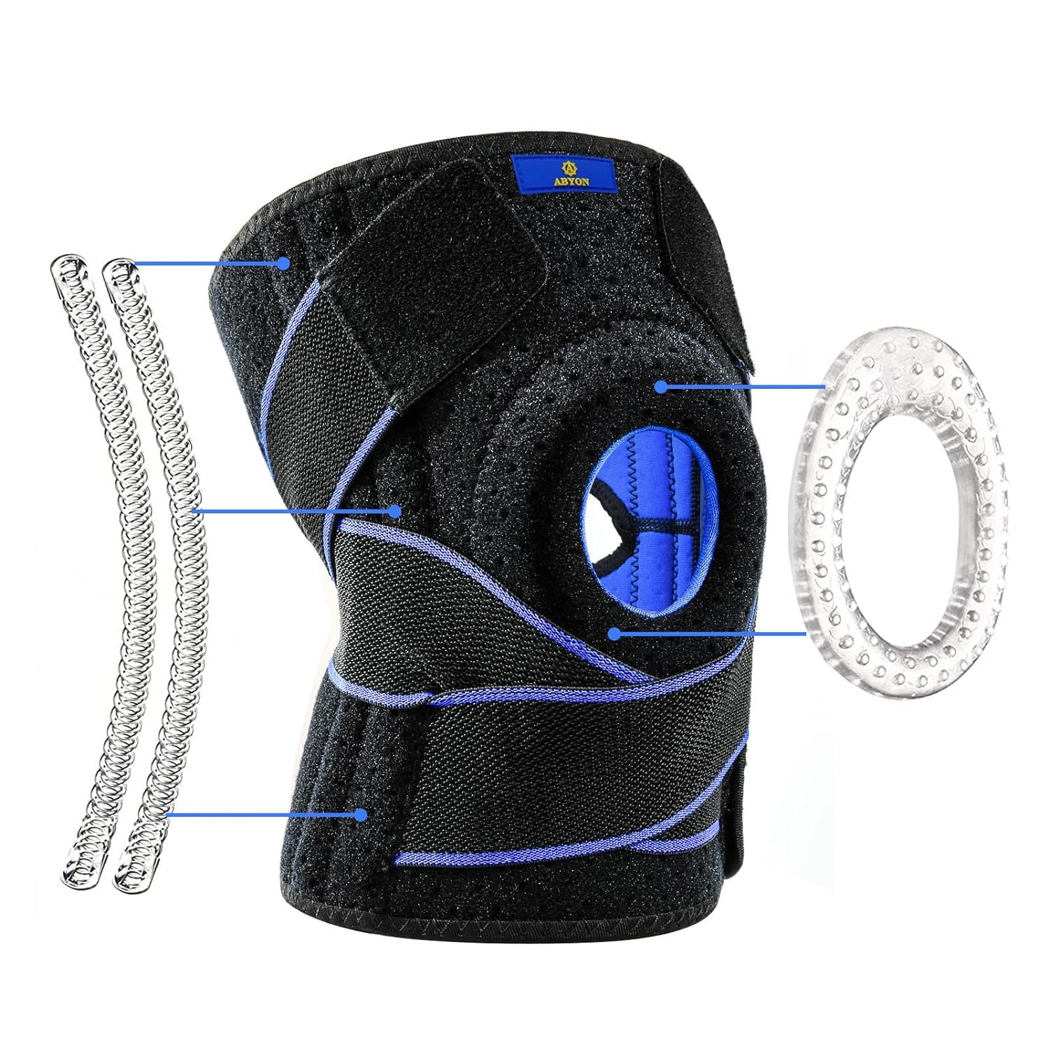 ABYON Knee Brace, Knee Support For Men And Women With Side Stabilizers - View #9